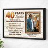 Personalized Couple Canvas Prints - 40th Anniversary Gift - Custom Photo 40 Years Together - Black Frame / 12x9