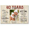 Personalized Couple Canvas Prints - 40th Wedding Anniversary Gift - Custom Photo 40 Years Together