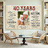 Personalized Couple Canvas Prints - 40th Wedding Anniversary Gift - Custom Photo 40 Years Together