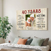 Personalized Couple Canvas Prints - 40th Wedding Anniversary Gift - Custom Photo 40 Years Together