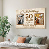 Personalized Couple Canvas Prints - 50th Anniversary Gift - Custom Photo Celebrating 50 Years of Marriage