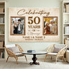 Personalized Couple Canvas Prints - 50th Anniversary Gift - Custom Photo Celebrating 50 Years of Marriage