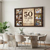 Personalized Couple Canvas Prints - 50th Anniversary Gift - Custom Photo Collage Celebrating 50 Years of Marriage