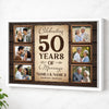 Personalized Couple Canvas Prints - 50th Anniversary Gift - Custom Photo Collage Celebrating 50 Years of Marriage