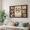 Personalized Couple Canvas Prints - 50th Anniversary Gift - Custom Photo Collage Celebrating 50 Years of Marriage