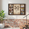 Personalized Couple Canvas Prints - 50th Anniversary Gift - Custom Photo Collage Celebrating 50 Years of Marriage