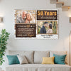 Personalized Couple Canvas Prints - 50th Anniversary Gift - Custom Photo 50 Years Together