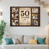 Personalized Couple Canvas Prints - 50th Anniversary Gift - Custom Photo Collage Celebrating 50 Years of Marriage