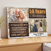 Personalized Couple Canvas Prints - 50th Anniversary Gift - Custom Photo 50 Years Together