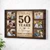 Personalized Couple Canvas Prints - 50th Anniversary Gift - Custom Photo Collage Celebrating 50 Years of Marriage
