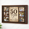 Personalized Couple Canvas Prints - 50th Anniversary Gift - Custom Photo Collage Celebrating 50 Years of Marriage