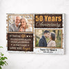 Personalized Couple Canvas Prints - 50th Anniversary Gift - Custom Photo 50 Years Together - No Frame / 12x9