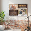 Personalized Couple Canvas Prints - 50th Anniversary Gift - Custom Photo 50 Years Together