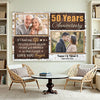 Personalized Couple Canvas Prints - 50th Anniversary Gift - Custom Photo 50 Years Together