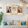 Personalized Couple Canvas Prints - 50th Anniversary Gift - Custom Photo Celebrating 50 Years of Marriage
