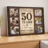 Personalized Couple Canvas Prints - 50th Anniversary Gift - Custom Photo Collage Celebrating 50 Years of Marriage