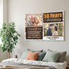Personalized Couple Canvas Prints - 50th Anniversary Gift - Custom Photo 50 Years Together