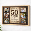 Personalized Couple Canvas Prints - 50th Anniversary Gift - Custom Photo Collage Celebrating 50 Years of Marriage