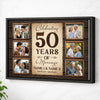 Personalized Couple Canvas Prints - 50th Anniversary Gift - Custom Photo Collage Celebrating 50 Years of Marriage