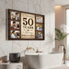 Personalized Couple Canvas Prints - 50th Anniversary Gift - Custom Photo Collage Celebrating 50 Years of Marriage