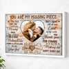 Personalized Couple Canvas Prints - Wedding Anniversary Gift - You Are My Missing Piece - White Frame / 12x9
