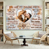 Personalized Couple Canvas Prints - Wedding Anniversary Gift - You Are My Missing Piece