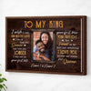 Personalized Couple Canvas Prints - Wedding Anniversary Gift - To My King Custom Photo - Brown Frame / 12x9
