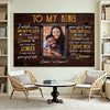 Personalized Couple Canvas Prints - Wedding Anniversary Gift - To My King Custom Photo