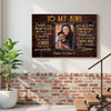 Personalized Couple Canvas Prints - Wedding Anniversary Gift - To My King Custom Photo