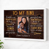 Personalized Couple Canvas Prints - Wedding Anniversary Gift - To My King Custom Photo - White Frame / 12x9