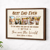 Personalized Dad Canvas Prints - Gift for - Best Ever To The World You Are One Person - Brown Frame / 14x11