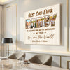 Personalized Dad Canvas Prints - Gift for - Best Ever To The World You Are One Person