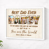 Personalized Dad Canvas Prints - Gift for - Best Ever To The World You Are One Person - White Frame / 14x11