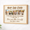 Personalized Dad Canvas Prints - Gift for - Best Ever To The World You Are One Person - Natural Frame / 14x11