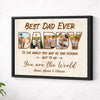 Personalized Dad Canvas Prints - Gift for - Best Ever To The World You Are One Person - Black Frame / 14x11