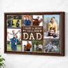 Personalized Dad Canvas Prints - Gift for - I Have A Hero Call Him Custom Photo - Brown Frame / 12x9