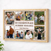 Personalized Dad Canvas Prints - Gift for - My Favorite Place Is Inside Your Hug - Natural Frame / 12x9