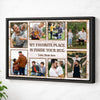Personalized Dad Canvas Prints - Gift for - My Favorite Place Is Inside Your Hug - Black Frame / 12x9