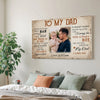 Personalized Dad Canvas Prints - Gift for - To My Custom Photo