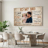 Personalized Dad Canvas Prints - Gift for - To My Custom Photo