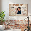 Personalized Dad Canvas Prints - Gift for - To My Custom Photo