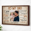 Personalized Dad Canvas Prints - Gift for - To My Custom Photo - Brown Frame / 12x9