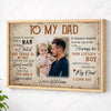 Personalized Dad Canvas Prints - Gift for - To My Custom Photo - Natural Frame / 12x9