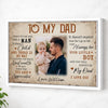 Personalized Dad Canvas Prints - Gift for - To My Custom Photo - White Frame / 12x9