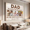 Personalized Dad No Matter How Big We Get Canvas Wall Art Custom Pictures Design Father’s Day Gift For Daddy