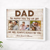 Personalized Dad No Matter How Big We Get Canvas Wall Art Custom Pictures Design Father’s Day Gift For Daddy - White