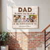 Personalized Dad No Matter How Big We Get Canvas Wall Art Custom Pictures Design Father’s Day Gift For Daddy