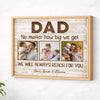 Personalized Dad No Matter How Big We Get Canvas Wall Art Custom Pictures Design Father’s Day Gift For Daddy - Natural