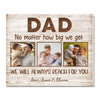 Personalized Dad No Matter How Big We Get Canvas Wall Art Custom Pictures Design Father’s Day Gift For Daddy