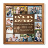 Personalized Dad Photo Collage Canvas Custom Picture Gift for from Kids Birthday or Father’s Day Present - 12x12